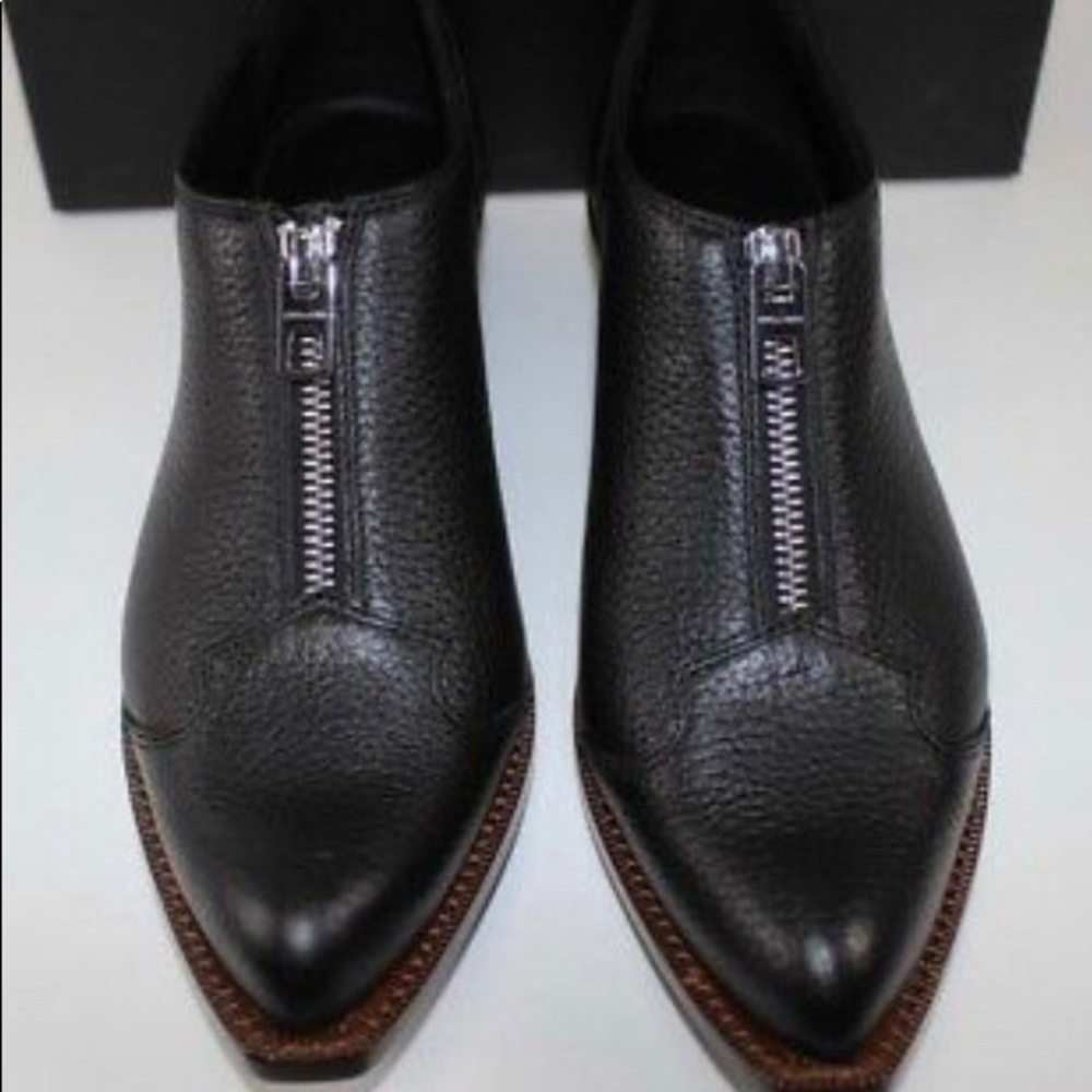 Coach Bandit Zip Leather Ankle Boots (Brand New)